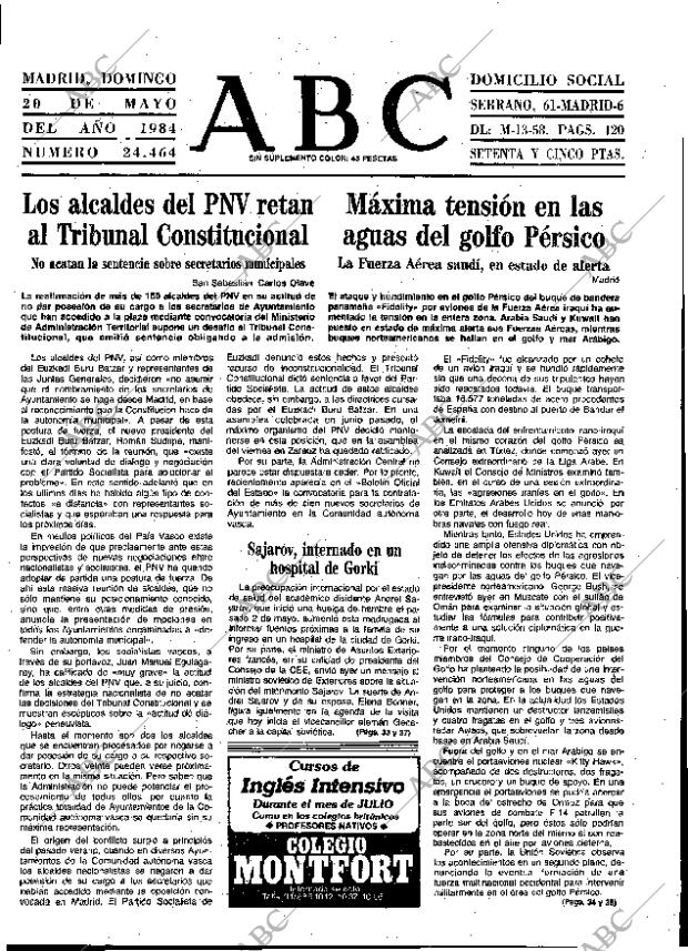 ABC MADRID 20-05-1984 página 17