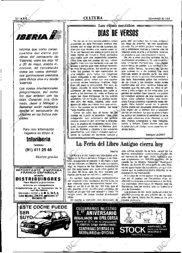 ABC MADRID 20-05-1984 página 50