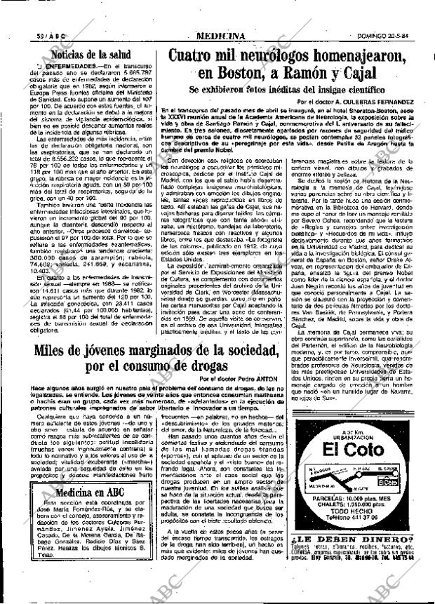 ABC MADRID 20-05-1984 página 58