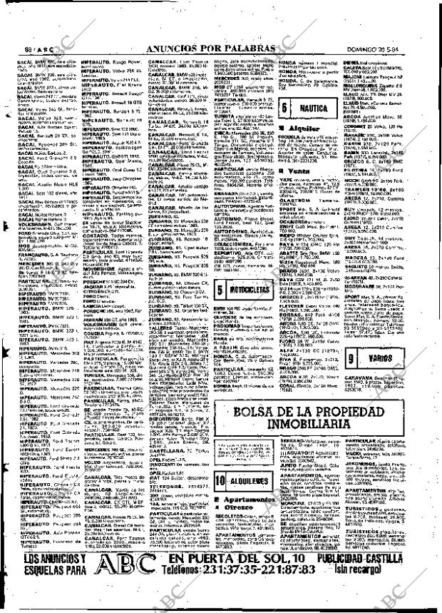 ABC MADRID 20-05-1984 página 88