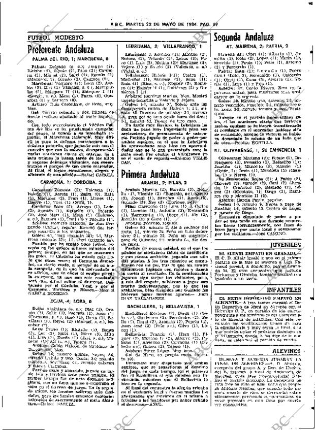 ABC SEVILLA 22-05-1984 página 69