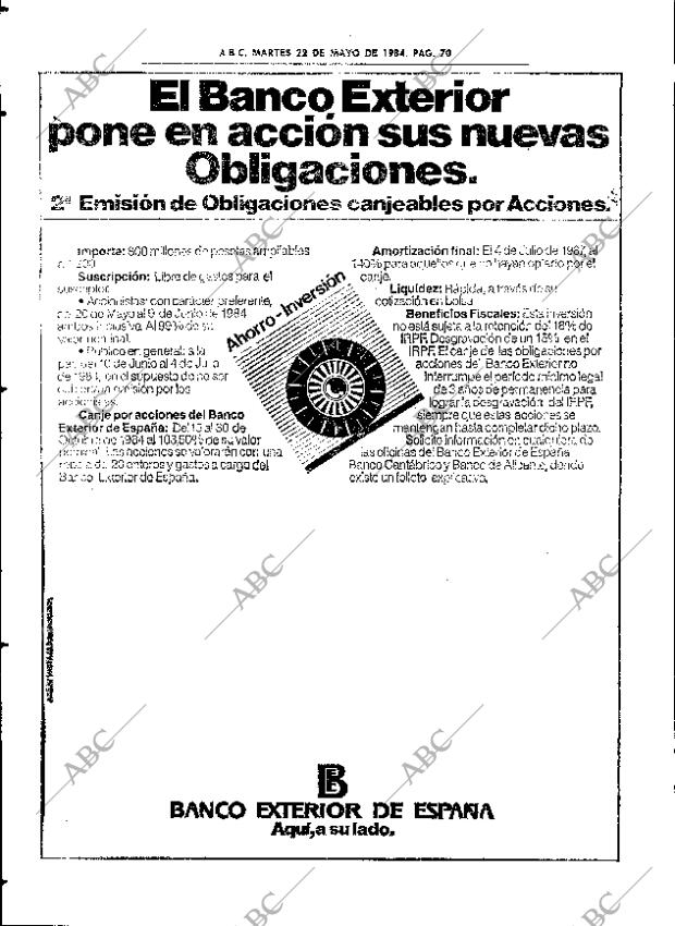 ABC SEVILLA 22-05-1984 página 70