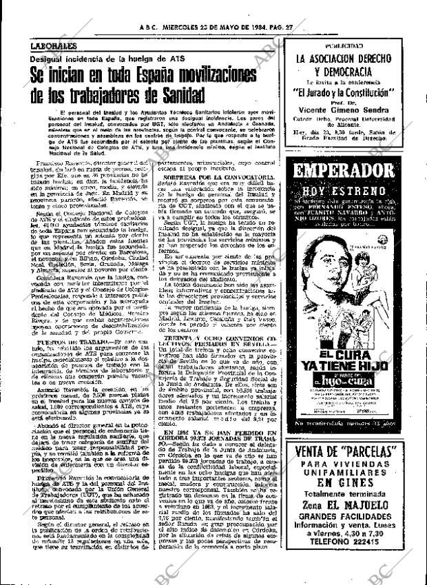 ABC SEVILLA 23-05-1984 página 27