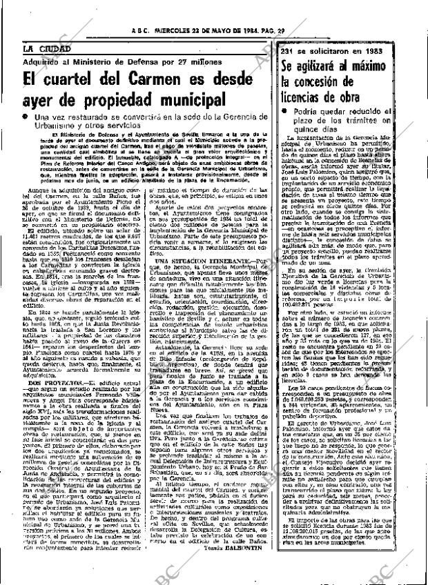 ABC SEVILLA 23-05-1984 página 29