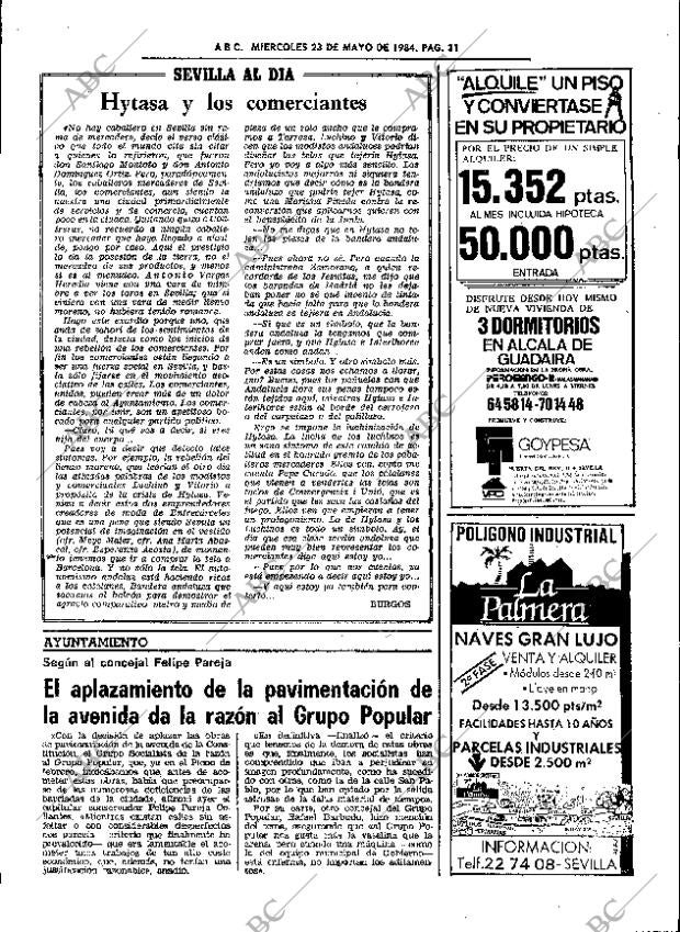 ABC SEVILLA 23-05-1984 página 31