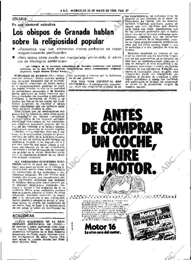 ABC SEVILLA 23-05-1984 página 37
