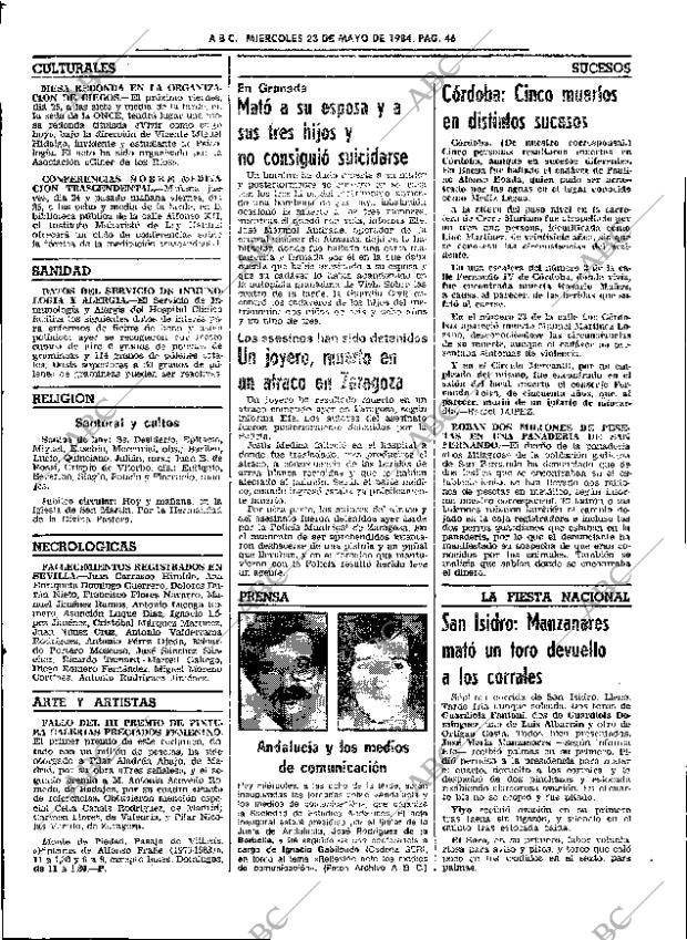 ABC SEVILLA 23-05-1984 página 46