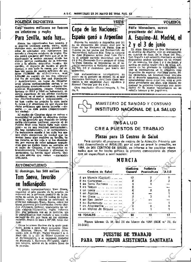 ABC SEVILLA 23-05-1984 página 53