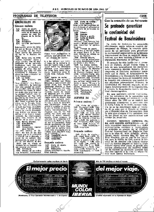 ABC SEVILLA 23-05-1984 página 57