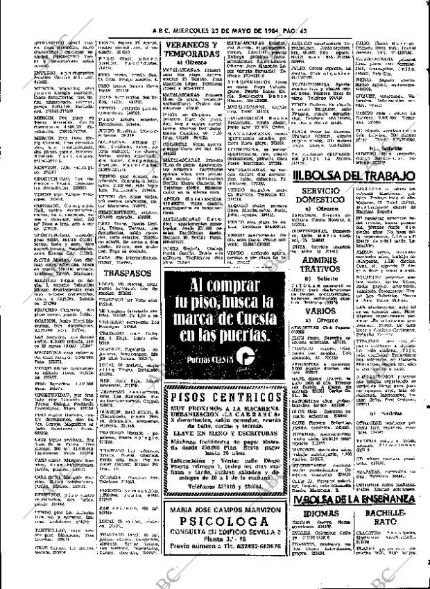 ABC SEVILLA 23-05-1984 página 63