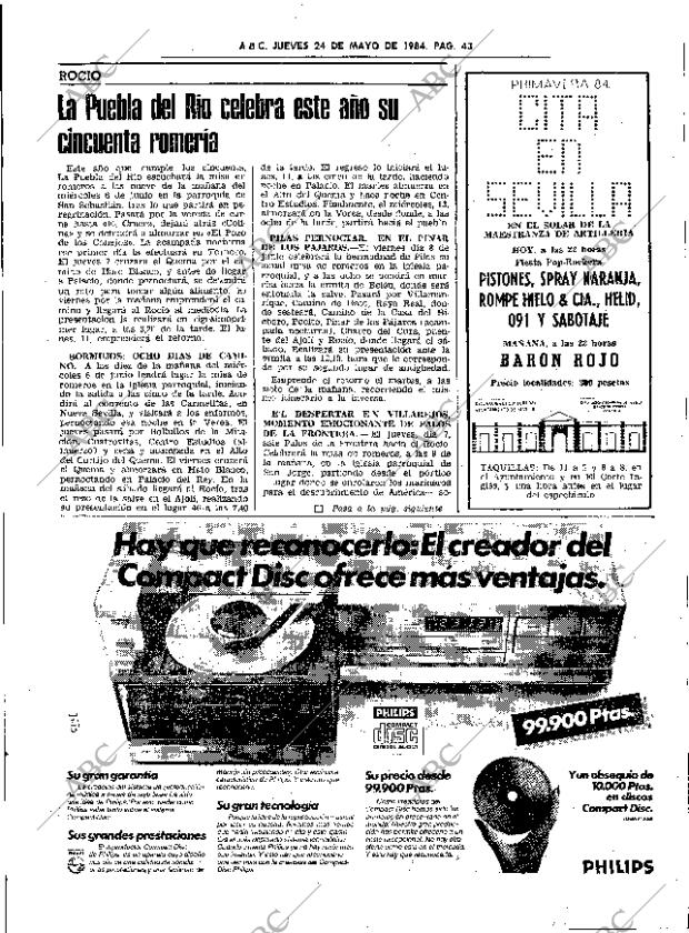 ABC SEVILLA 24-05-1984 página 43