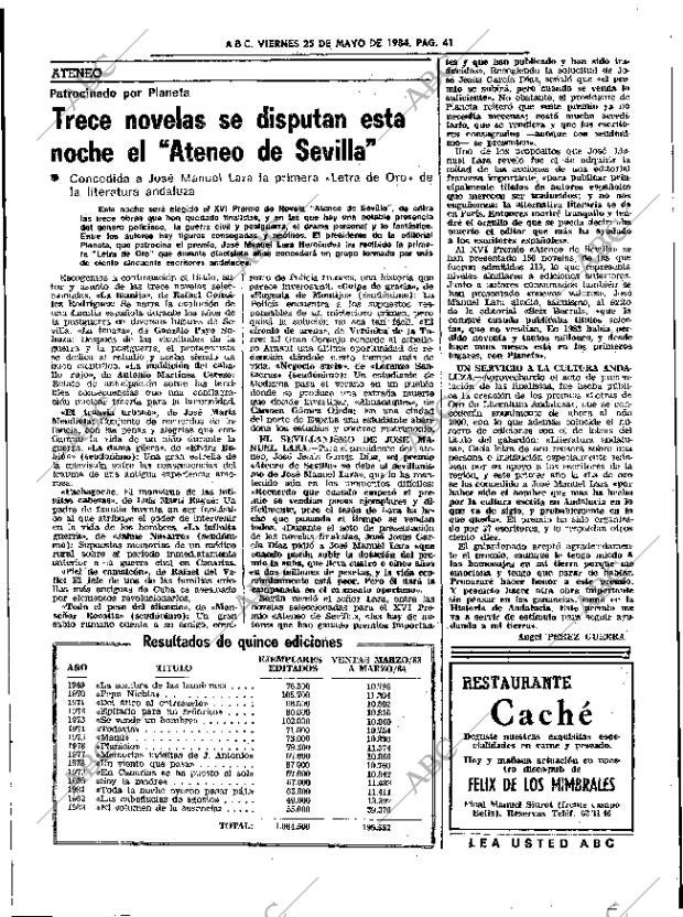 ABC SEVILLA 25-05-1984 página 41