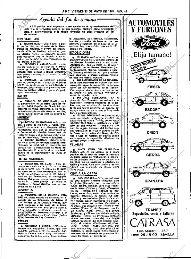 ABC SEVILLA 25-05-1984 página 45
