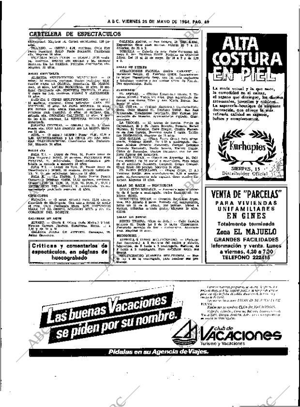 ABC SEVILLA 25-05-1984 página 69