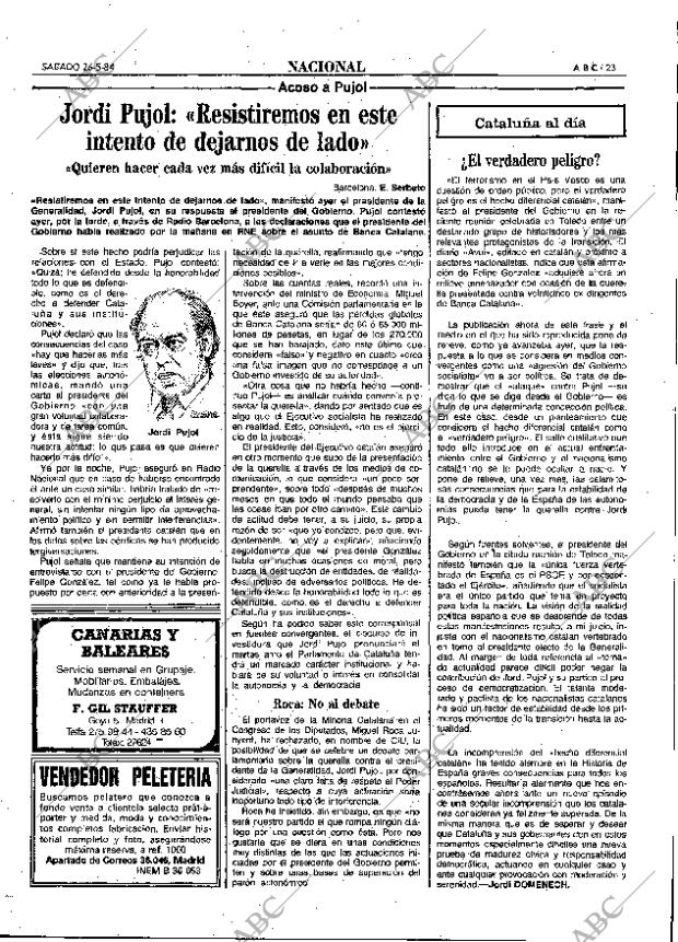 ABC MADRID 26-05-1984 página 23