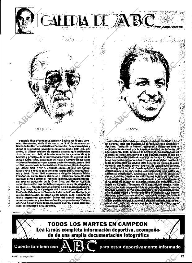 ABC SEVILLA 27-05-1984 página 23
