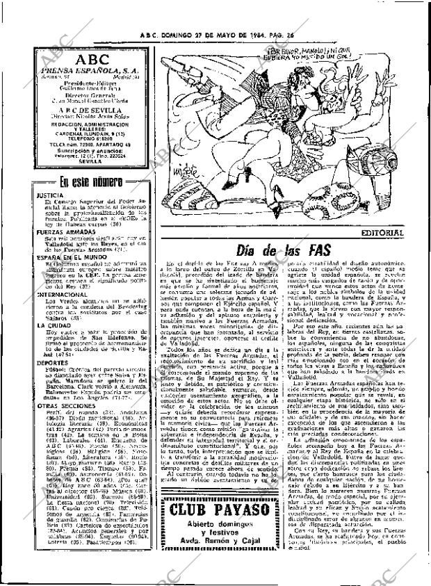 ABC SEVILLA 27-05-1984 página 26