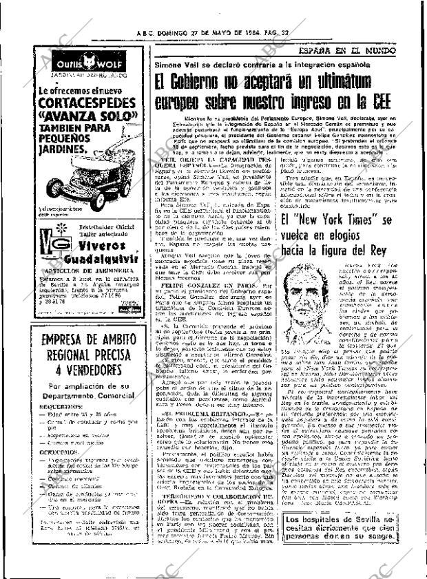 ABC SEVILLA 27-05-1984 página 32