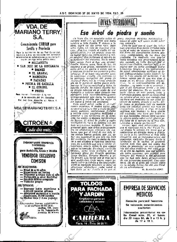 ABC SEVILLA 27-05-1984 página 38
