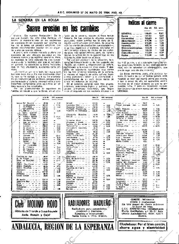 ABC SEVILLA 27-05-1984 página 43