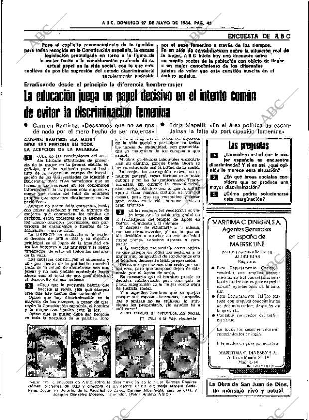 ABC SEVILLA 27-05-1984 página 45