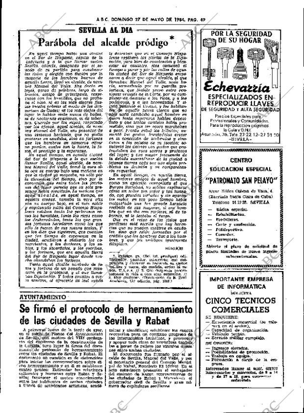 ABC SEVILLA 27-05-1984 página 49