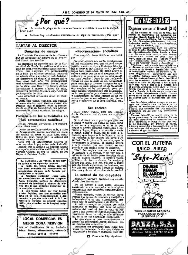 ABC SEVILLA 27-05-1984 página 65