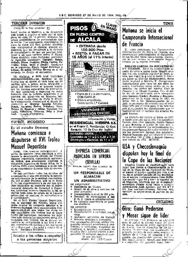 ABC SEVILLA 27-05-1984 página 76