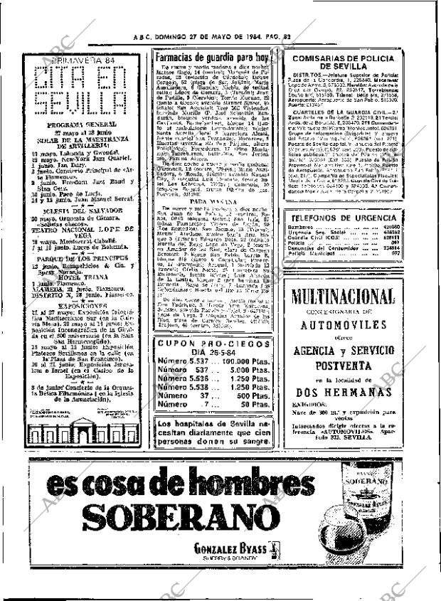 ABC SEVILLA 27-05-1984 página 82