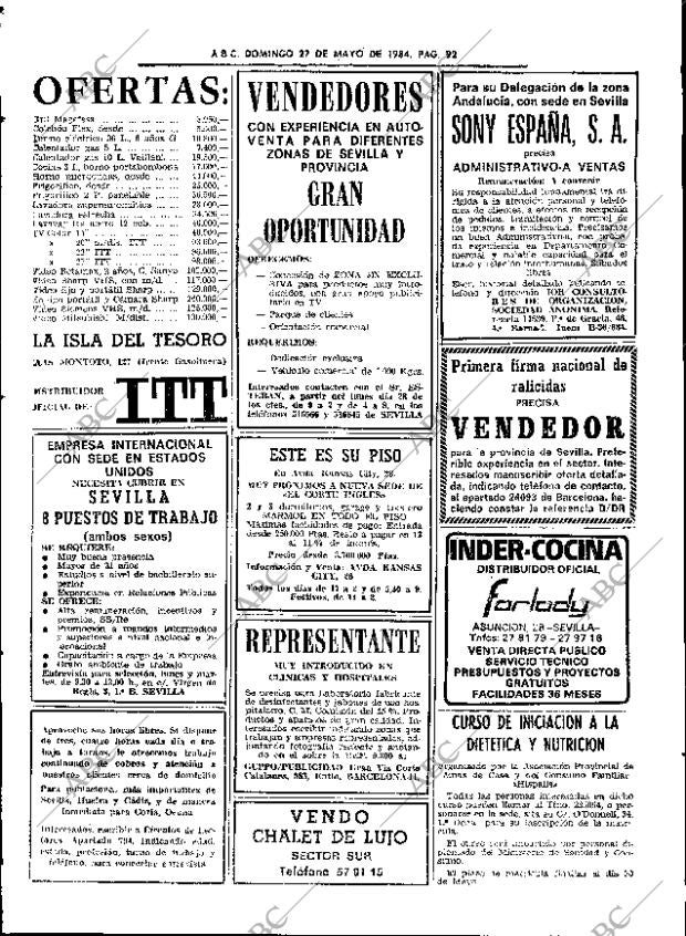 ABC SEVILLA 27-05-1984 página 92