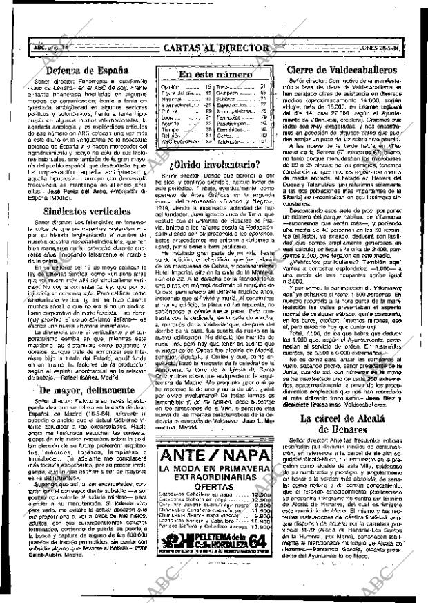 ABC MADRID 28-05-1984 página 14
