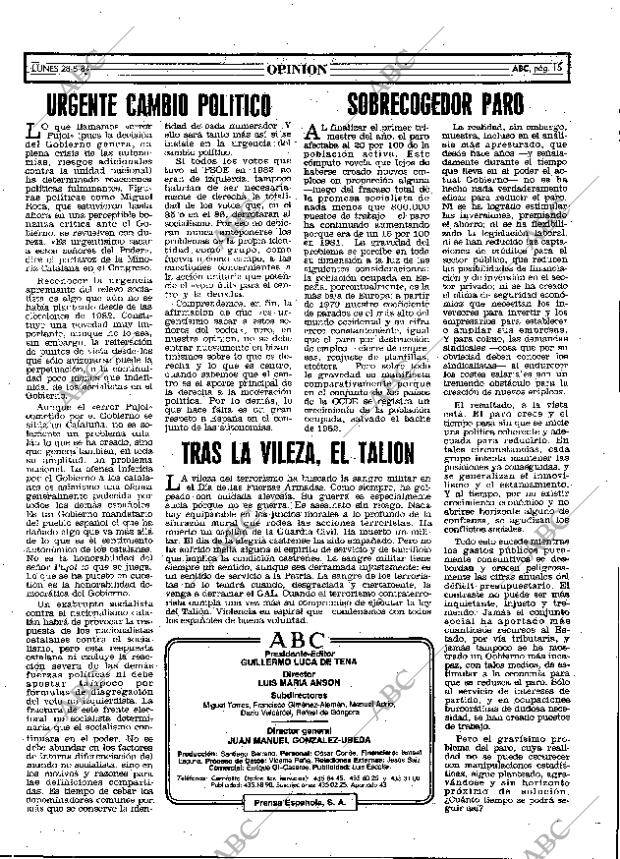 ABC MADRID 28-05-1984 página 15