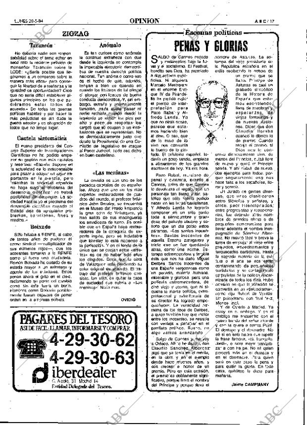 ABC MADRID 28-05-1984 página 17