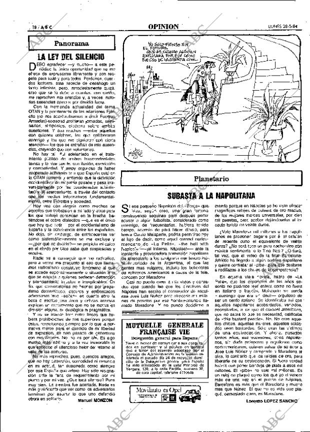 ABC MADRID 28-05-1984 página 18