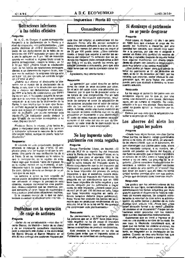 ABC MADRID 28-05-1984 página 42
