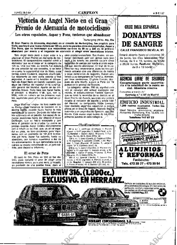 ABC MADRID 28-05-1984 página 67