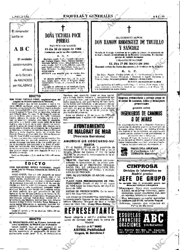 ABC MADRID 28-05-1984 página 89