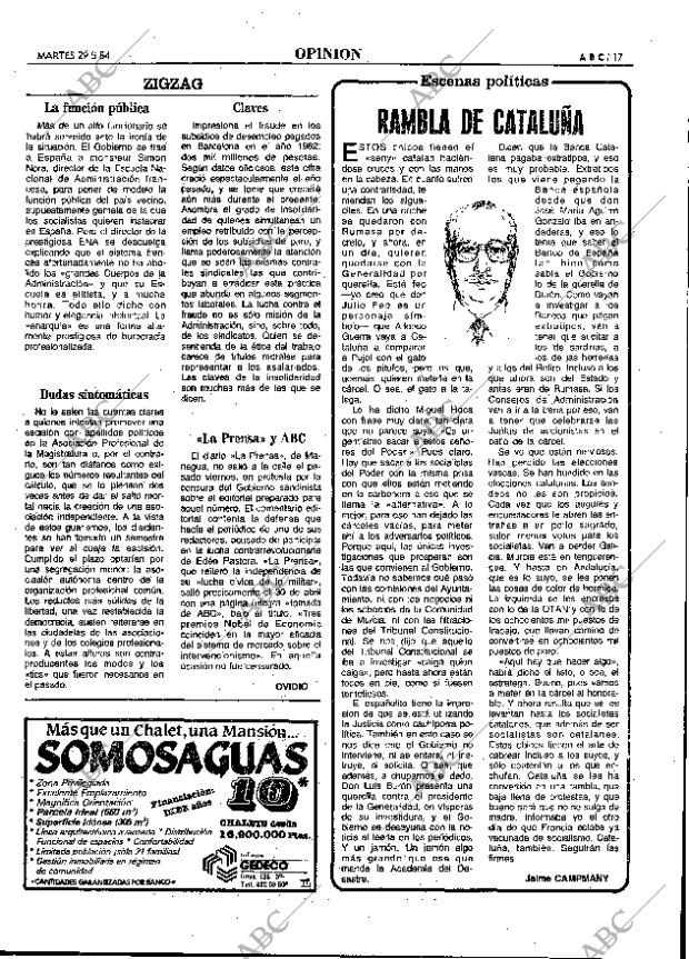 ABC MADRID 29-05-1984 página 17