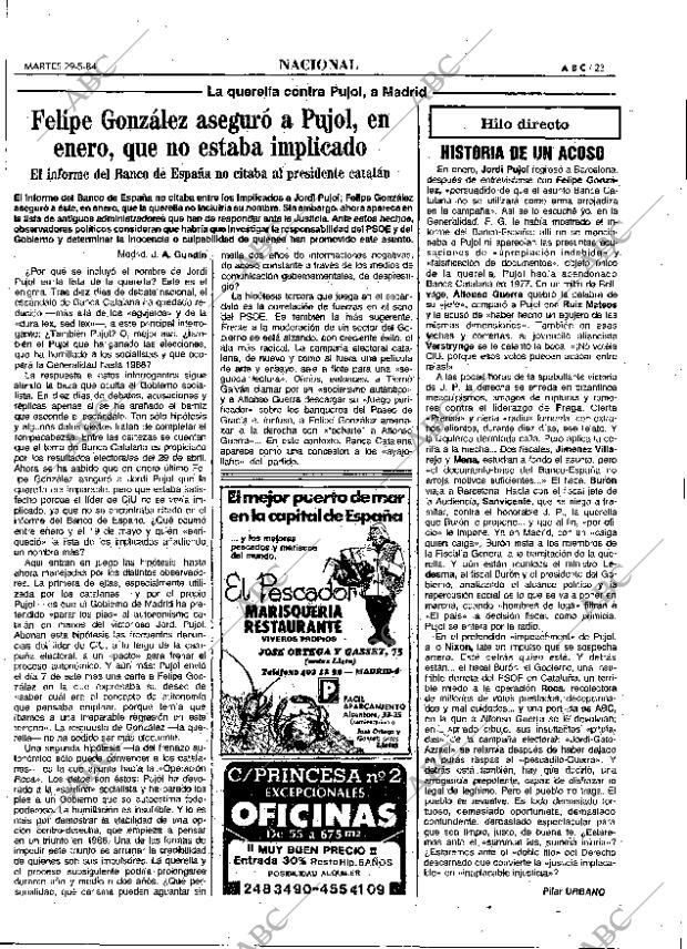 ABC MADRID 29-05-1984 página 23