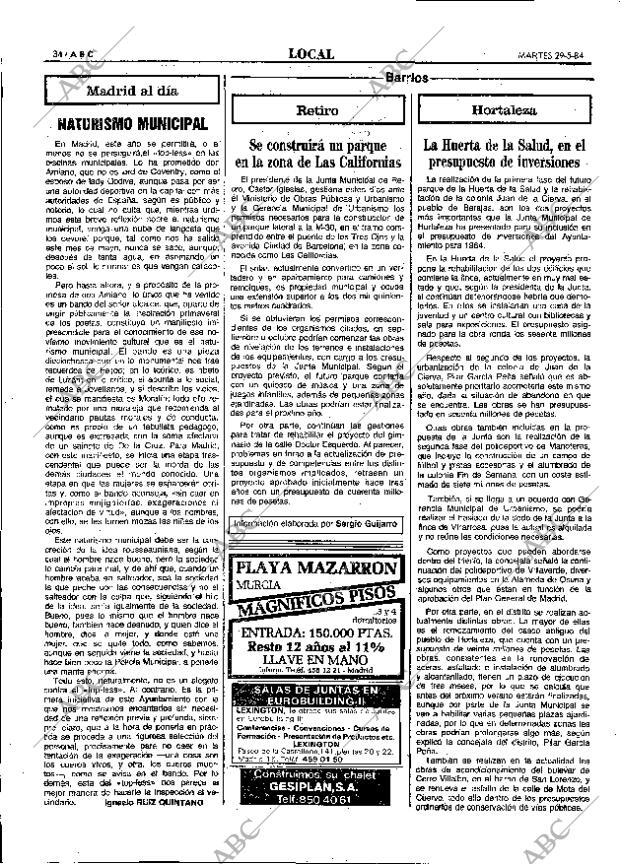 ABC MADRID 29-05-1984 página 34
