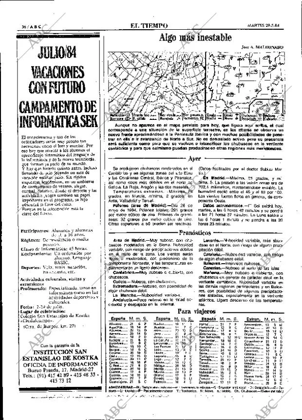 ABC MADRID 29-05-1984 página 36