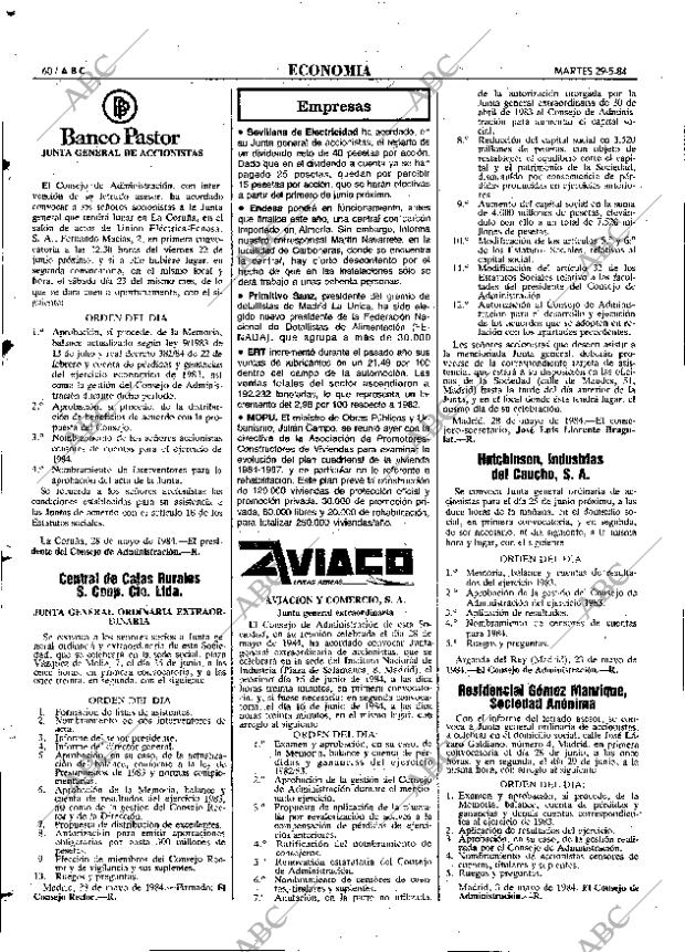 ABC MADRID 29-05-1984 página 60