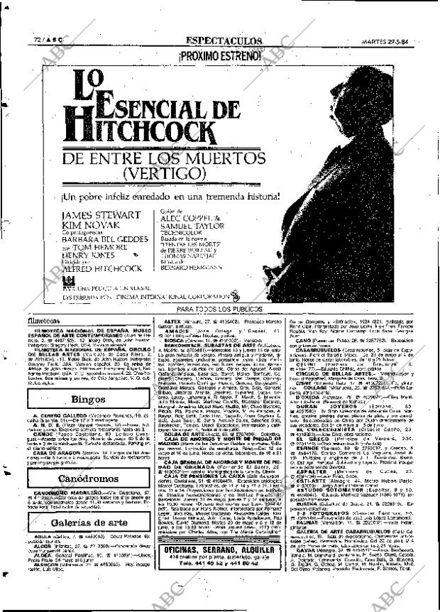 ABC MADRID 29-05-1984 página 72