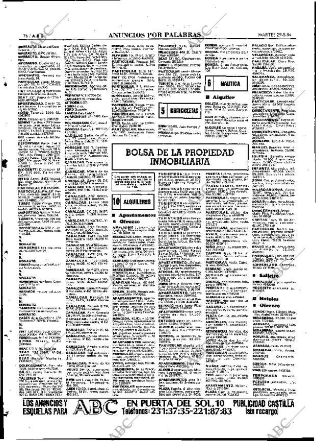 ABC MADRID 29-05-1984 página 76
