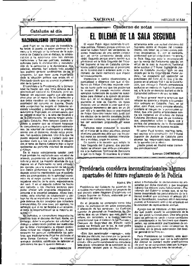 ABC MADRID 30-05-1984 página 20