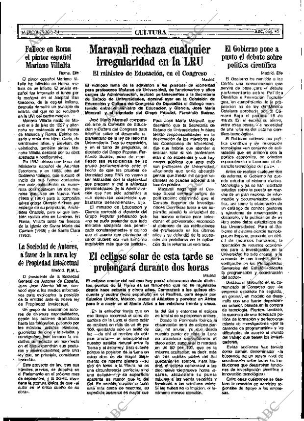 ABC MADRID 30-05-1984 página 45