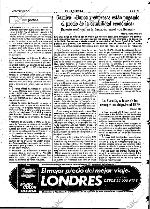 ABC MADRID 30-05-1984 página 61