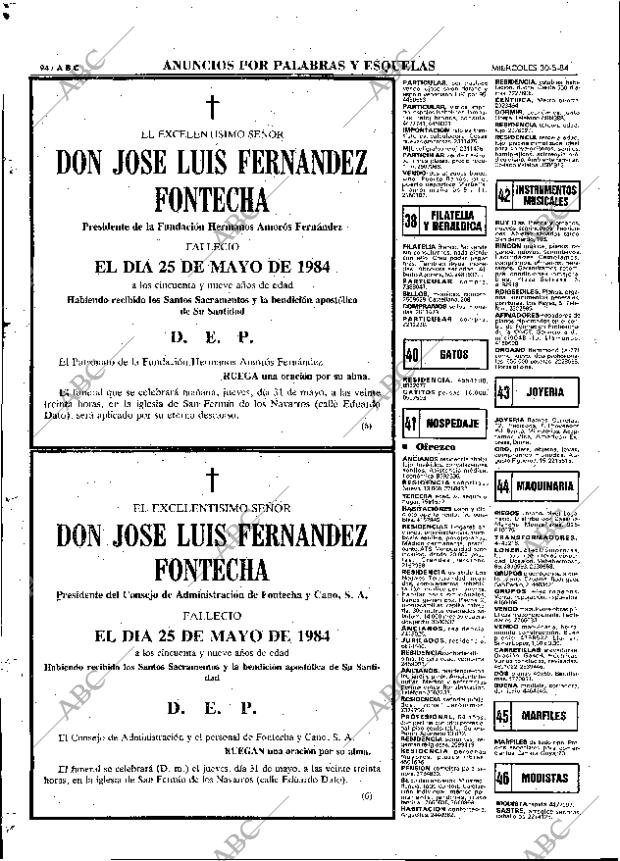 ABC MADRID 30-05-1984 página 94