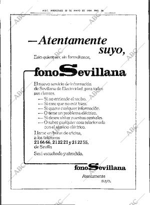 ABC SEVILLA 30-05-1984 página 36