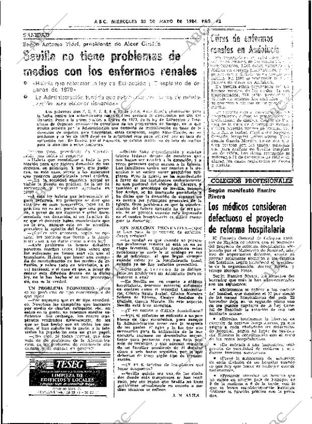 ABC SEVILLA 30-05-1984 página 42